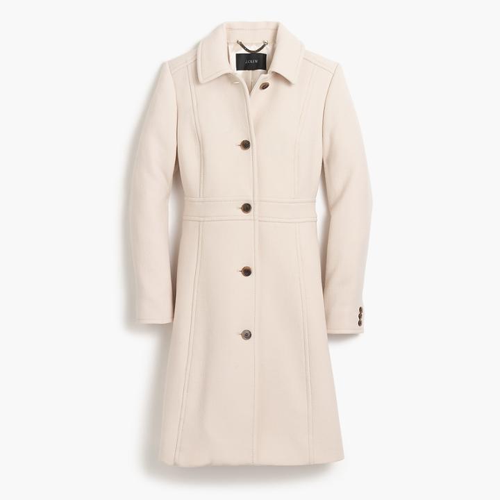 J.Crew Italian double-cloth wool lady day coat with Thinsulate