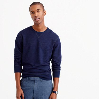 J.Crew Wallace & Barnes textured cotton long-sleeve indigo T-shirt
