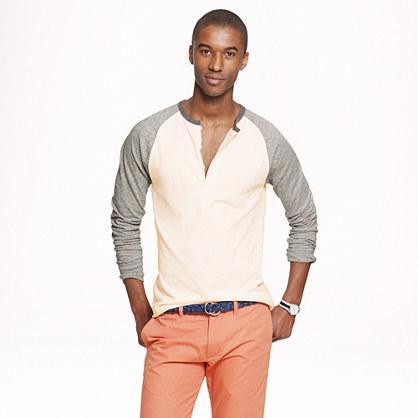 J.Crew Slim flagstone baseball henley