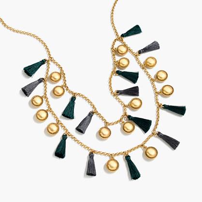 J.Crew Tassel double strand necklace
