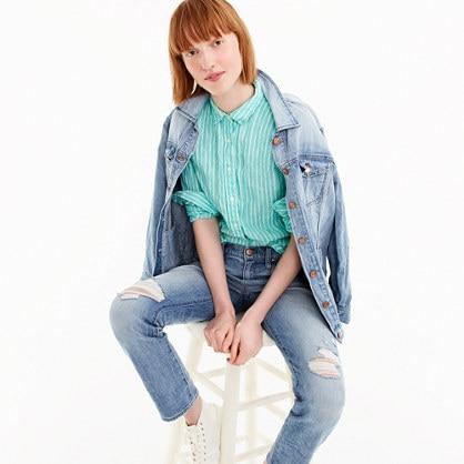 J.Crew Slim perfect shirt in striped Irish linen