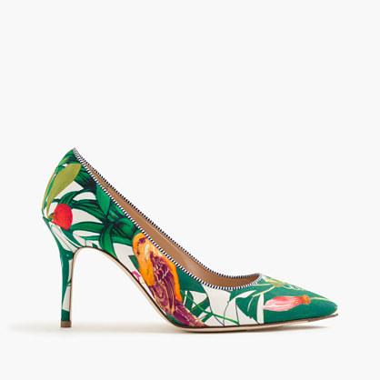 J.Crew Elsie pumps in Ratti® Into the Wild print
