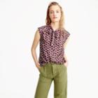 J.Crew Tie-neck top in retro chainlink