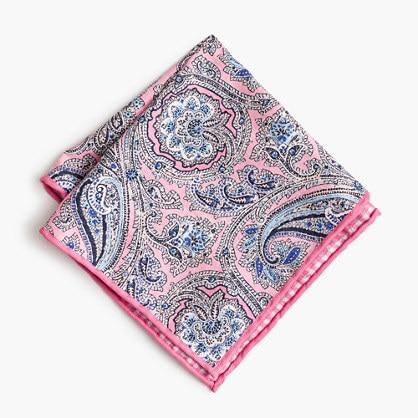 J.Crew Silk-cotton pocket square in rose paisley print