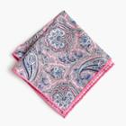 J.Crew Silk-cotton pocket square in rose paisley print