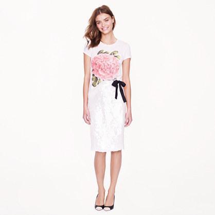 J.Crew Collection pencil skirt in floral sequins