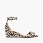 J.Crew Laila wedges in leopard print