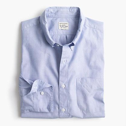 J.Crew Untucked stretch Secret Wash shirt in end-on-end cotton poplin
