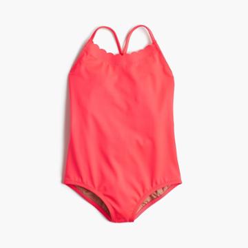 J.Crew Girls' scalloped one-piece