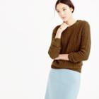 J.Crew Perfect cable sweater in speckled wool