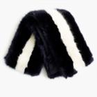 J.Crew J.Crew for NET-A-PORTER&reg; Collection faux-fur striped stole