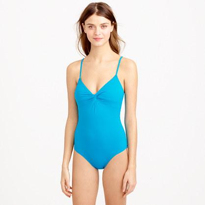J.Crew Italian matte twist-front one-piece swimsuit