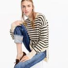 J.Crew Italian cashmere side-slit tunic in stripes