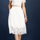 J.Crew Collection floral lace skirt