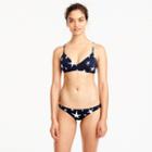 J.Crew Cross-back French bikini top in star print