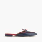 J.Crew Piped loafer mules in leather