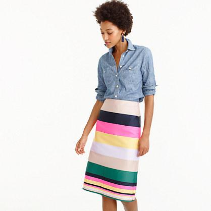 J.Crew Tall pop-stripe skirt