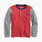 J.Crew Boys' long-sleeve colorblock henley T-shirt