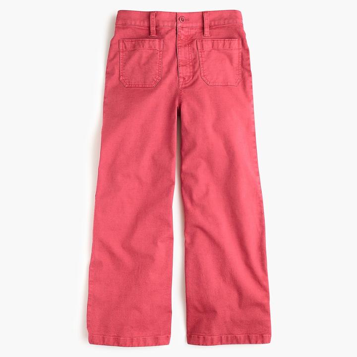 J.Crew Point Sur washed wide-leg crop pant