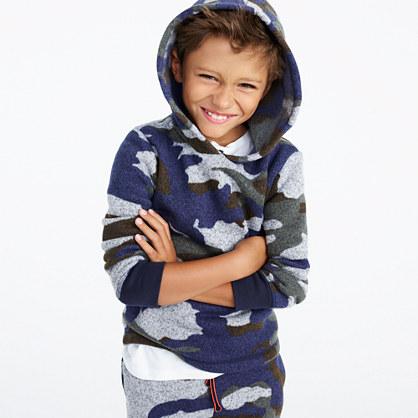 J.Crew Boys' Summit fleece popover hoodie in camo