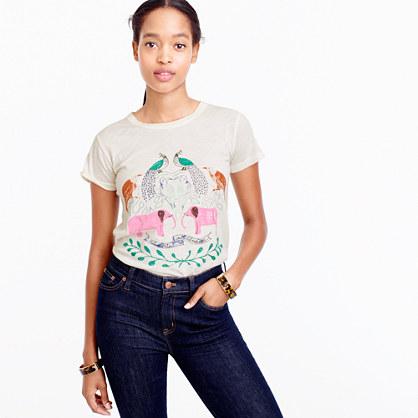 J.Crew Pink elephants T-shirt