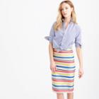 J.Crew Colorful jacquard striped skirt
