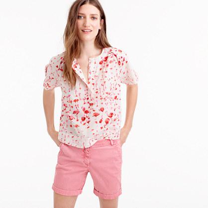 J.Crew Short-sleeve top in flamingo print