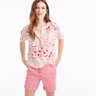 J.Crew Short-sleeve top in flamingo print