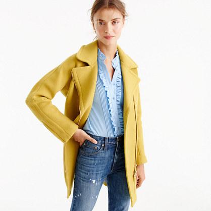 J.Crew Zippered coat in stadium-cloth