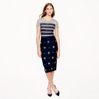 J.Crew Collection embellished pencil skirt