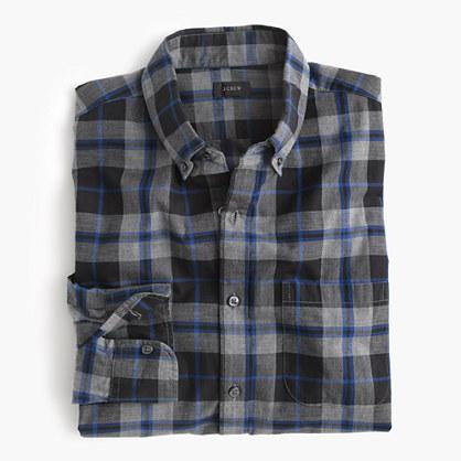 J.Crew Secret Wash shirt in heather chalkboard plaid