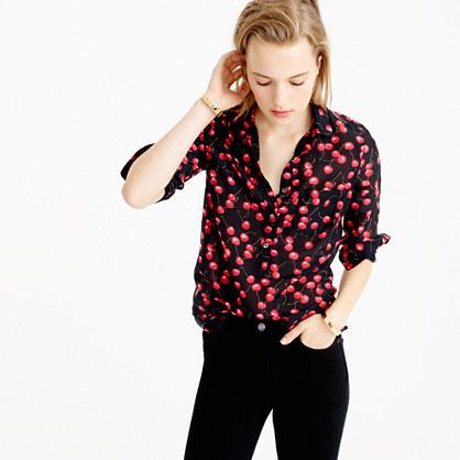 J.Crew Classic popover shirt in cherry print