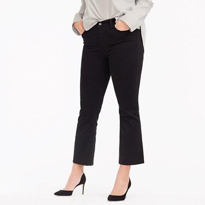 J.Crew Billie demi-boot crop jean in black