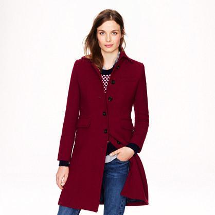 J.Crew Double-cloth metro coat with Thinsulate