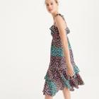 J.Crew Ruffle silk dress in Ratti&reg; midnight floral