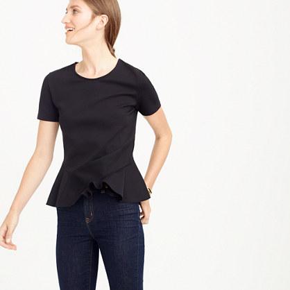 J.Crew Structured flutter hem tee