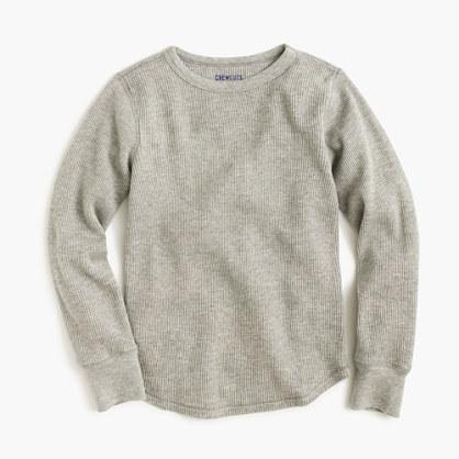 J.Crew Boys' long-sleeve waffle crewneck