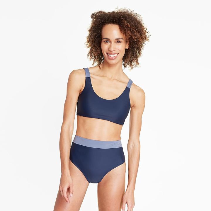 J.Crew Summersalt high leg high-rise bikini bottom in blue