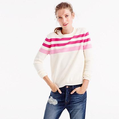 J.Crew J.Crew for NET-A-PORTER® mixed striped crewneck sweater