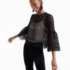 J.Crew Daisylace bell-sleeve top