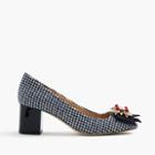 J.Crew Collection jeweled heels in houndstooth
