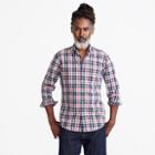 J.Crew Secret Wash shirt in heather poplin grey and red plaid