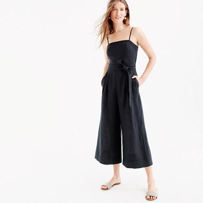 J.Crew Linen jumpsuit with tie