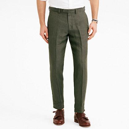 J.Crew Bowery slim pant in Irish linen herringbone