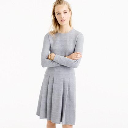 J.Crew Petite pleated heathered ponte dress