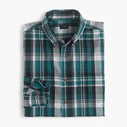 J.Crew Lightweight cotton shirt in green plaid