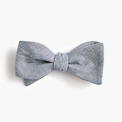 J.Crew Cotton tie in navy herringbone