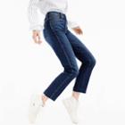 J.Crew Vintage straight jean in Mayville wash with cut hem