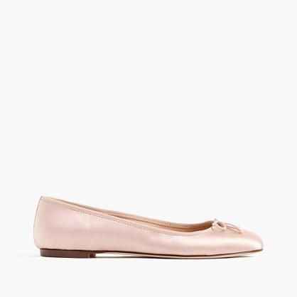 J.Crew Camille ballet flats in satin