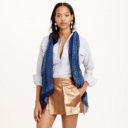 J.Crew Metallic linen crossover short